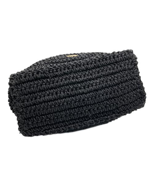 BLUE LABEL CRESTBRIDGE（ブルーレーベルクレストブリッジ）BLUE LABEL CRESTBRIDGE (ブルーレーベルクレストブリッジ) ペーパーヤーン トートバッグ ブラックの古着・服飾アイテム