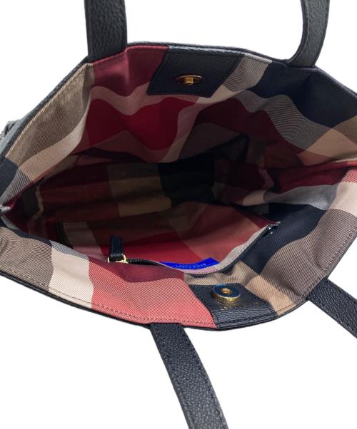 BLUE LABEL CRESTBRIDGE（ブルーレーベルクレストブリッジ）BLUE LABEL CRESTBRIDGE (ブルーレーベルクレストブリッジ) ペーパーヤーン トートバッグ ブラックの古着・服飾アイテム