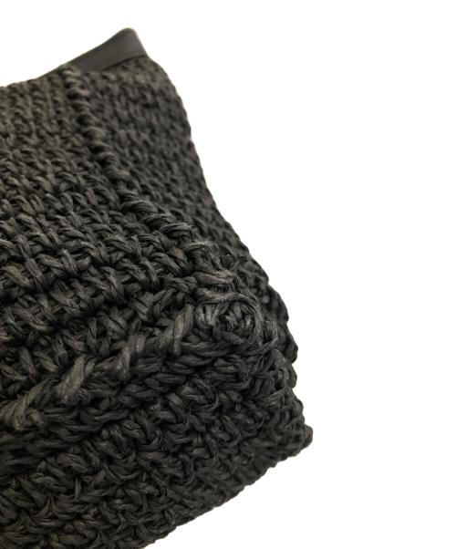 BLUE LABEL CRESTBRIDGE（ブルーレーベルクレストブリッジ）BLUE LABEL CRESTBRIDGE (ブルーレーベルクレストブリッジ) ペーパーヤーン トートバッグ ブラックの古着・服飾アイテム