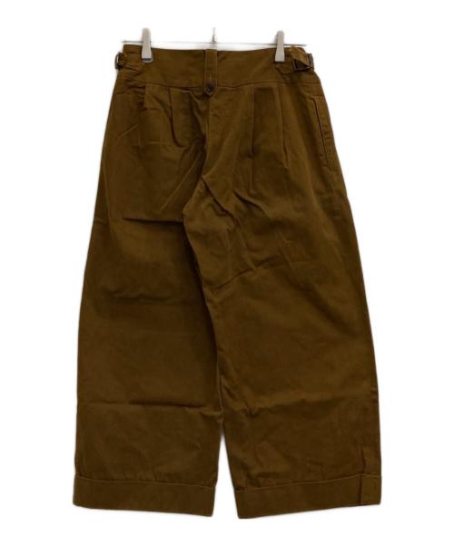 HAVERSACK（ハバーサック）HAVERSACK (ハバーサック) タックパンツ ブラウン サイズ:34の古着・服飾アイテム