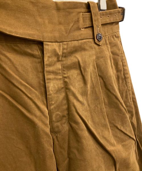 HAVERSACK（ハバーサック）HAVERSACK (ハバーサック) タックパンツ ブラウン サイズ:34の古着・服飾アイテム