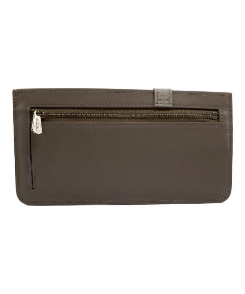 A.D.M.J.（エーディーエムジェイ）A.D.M.J. (エーディーエムジェイ) ear PAPILLONNER (イアパピヨネ) 長財布 ブラウンの古着・服飾アイテム