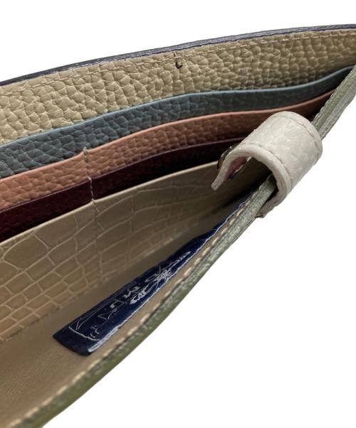 ear PAPILLONNER（イアパピヨネ）ear PAPILLONNER (イアパピヨネ) A.D.M.J (エーディーエムジェイ) 長財布 ネイビーの古着・服飾アイテム