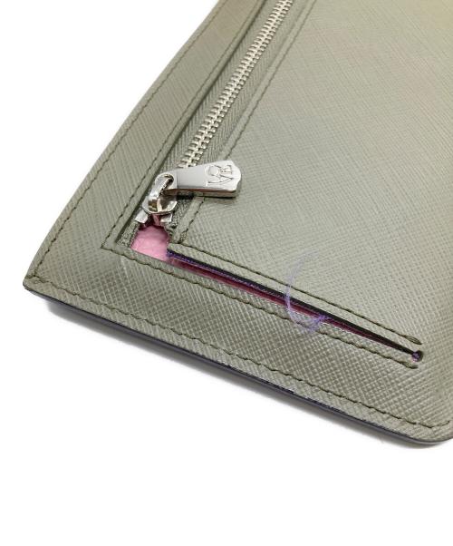 ear PAPILLONNER（イアパピヨネ）ear PAPILLONNER (イアパピヨネ) A.D.M.J (エーディーエムジェイ) 長財布 ネイビーの古着・服飾アイテム