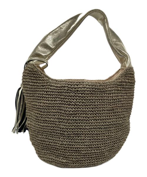 VIOLAd'ORO（ヴィオラドーロ）VIOLAd'ORO (ヴィオラドーロ) タッセルカゴバッグ ブラウンの古着・服飾アイテム