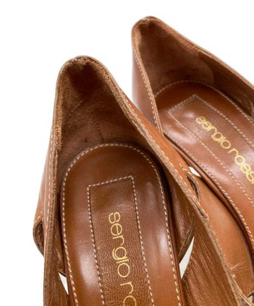 sergio rossi（セルジオロッシ）sergio rossi (セルジオロッシ) レザーパンプス ブラウン サイズ:35の古着・服飾アイテム