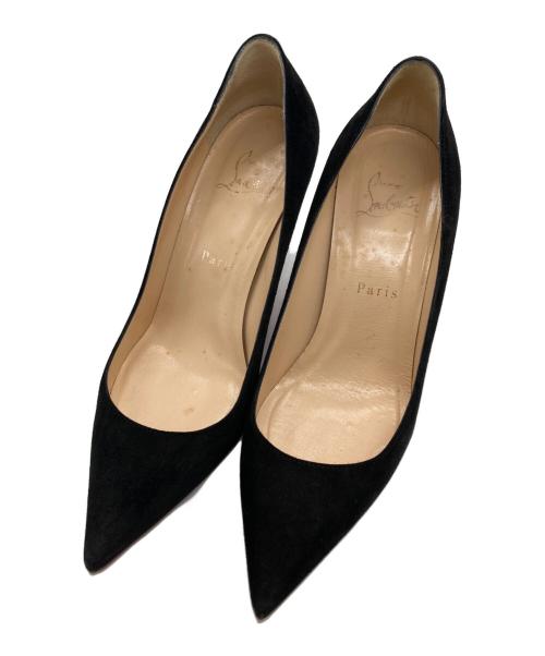 Christian Louboutin（クリスチャン・ルブタン）Christian Louboutin (クリスチャン・ルブタン) スウェードパンプス ブラック サイズ:36の古着・服飾アイテム