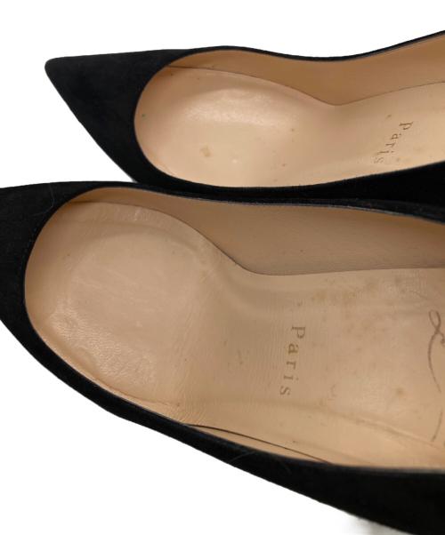Christian Louboutin（クリスチャン・ルブタン）Christian Louboutin (クリスチャン・ルブタン) スウェードパンプス ブラック サイズ:36の古着・服飾アイテム
