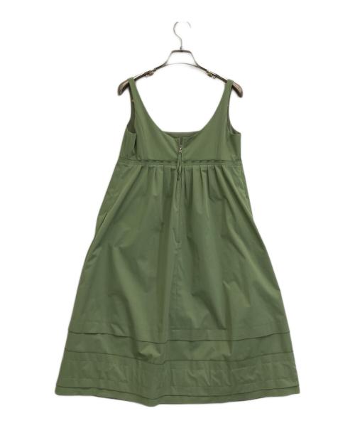 FOXEY NEWYORK（フォクシーニューヨーク）FOXEY NEWYORK (フォクシーニューヨーク) キャミソールワンピース グリーン サイズ:38の古着・服飾アイテム