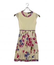 LEONARD（レオナール）の古着「ノースリーブワンピース」｜ベージュ