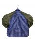 sacai (サカイ) MA-1 パフスリーブ ドッキング ポプリン シャツ ブルー×オリーブ サイズ:1：23000円