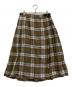 O'NEIL OF DUBLIN（オニールオブダブリン）の古着「ラップリネンチェックスカート」｜ブラウン