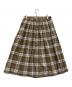 O'NEIL OF DUBLIN (オニールオブダブリン) ラップリネンチェックスカート ブラウン サイズ:40 未使用品：6000円