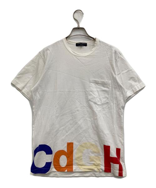 COMME des GARCONS HOMME（コムデギャルソン オム）COMME des GARCONS HOMME (コムデギャルソン オム) 裾ロゴTシャツ ホワイト サイズ:Ｓの古着・服飾アイテム