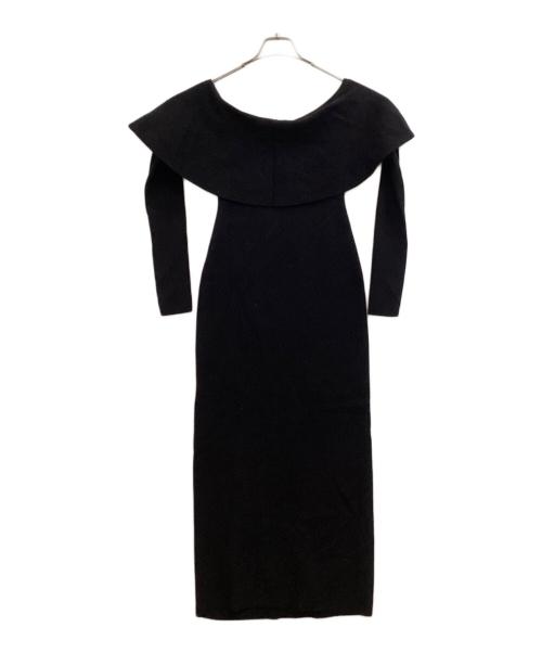 eimy istoire（エイミーイストワール）eimy istoire (エイミーイストワール) スライトラメオフショルニットワンピース ブラック サイズ:F 未使用品の古着・服飾アイテム