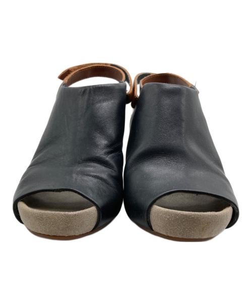 CAMPER（カンペール）CAMPER (カンペール) ウェッジソールサンダル ブラック サイズ:35の古着・服飾アイテム