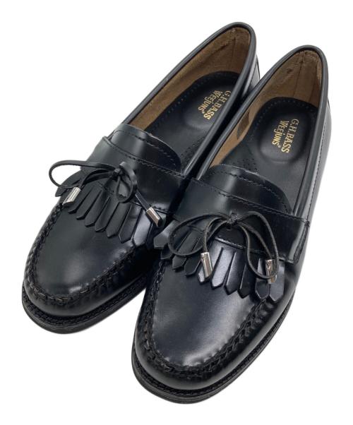 G.H.BASS（ジーエイチバス）G.H.BASS (ジーエイチバス) レザー タッセル ローファー ブラック サイズ:SIZE 37.5の古着・服飾アイテム