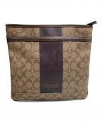 COACHコーチ）の古着「シグネチャーショルダーバッグ」｜ブラウン