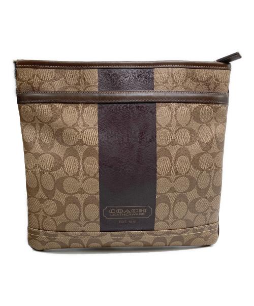 COACH（コーチ）COACH (コーチ) シグネチャーショルダーバッグ ブラウンの古着・服飾アイテム