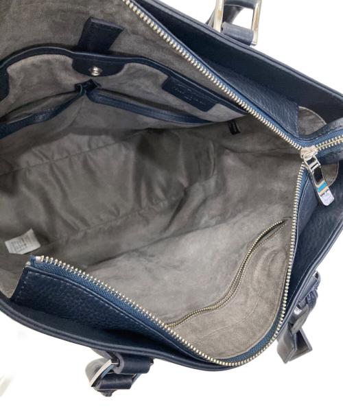 PELLE MORBIDA（ペッレモルビダ）PELLE MORBIDA (ペッレモルビダ) 縦型トートバッグ ネイビーの古着・服飾アイテム