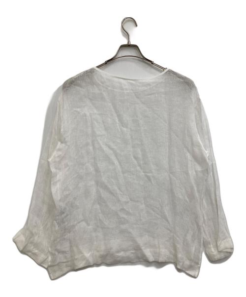 SLOBE IENA（スローブ イエナ）SLOBE IENA (スローブ イエナ) リネンカラミブラウス ホワイト サイズ:F 未使用品の古着・服飾アイテム