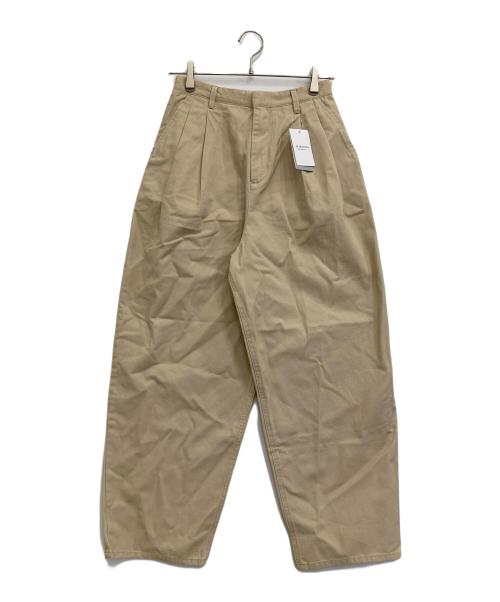 SLOBE IENA（スローブ イエナ）SLOBE IENA (スローブ イエナ) チノタックカービーパンツ ベージュ サイズ:36 未使用品の古着・服飾アイテム