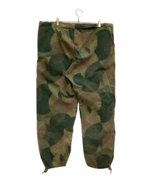 -（-）- (-) ブラッシュストロークカモオーバーパンツ オリーブ サイズ:-の古着・服飾アイテム
