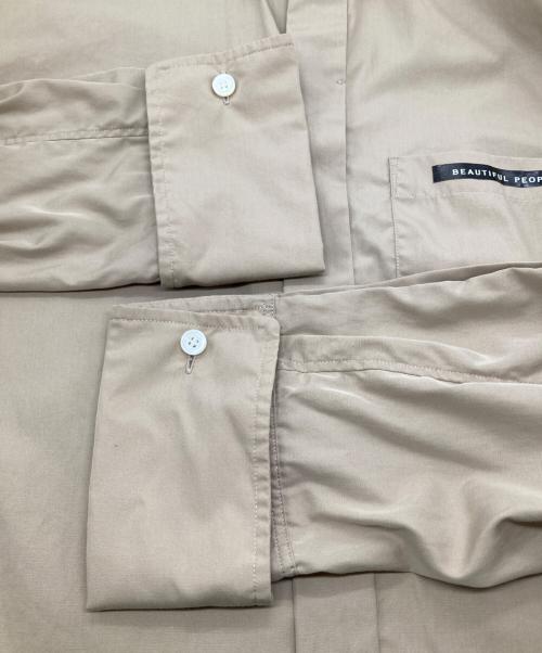beautiful people（ビューティフルピープル）beautiful people (ビューティフルピープル) ロゴ長袖シャツ ベージュ サイズ:Mの古着・服飾アイテム
