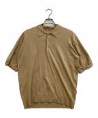 AURALEEオーラリー）の古着「SUPER HIGH GAUGE COTTON KNIT POLO SHIRT」｜ベージュ