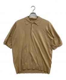 AURALEE（オーラリー）の古着「SUPER HIGH GAUGE COTTON KNIT POLO SHIRT」｜ベージュ