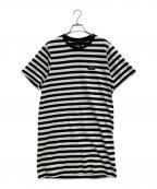 stussyステューシー）の古着「ボーダーワンピース」｜ホワイト×ブラック