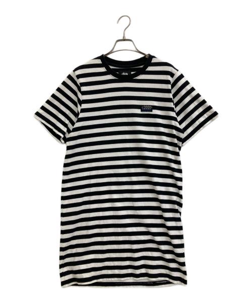 stussy（ステューシー）stussy (ステューシー) ボーダーワンピース ホワイト×ブラック サイズ:Sの古着・服飾アイテム