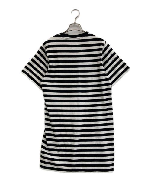 stussy（ステューシー）stussy (ステューシー) ボーダーワンピース ホワイト×ブラック サイズ:Sの古着・服飾アイテム