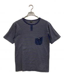 NIGEL CABOURN（ナイジェルケーボン）の古着「ボーダーカットソー」｜ネイビー