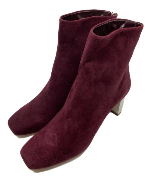 MIU MIU（ミュウミュウ）MIU MIU (ミュウミュウ) スウェードショートブーツ パープル サイズ:37 1/2の古着・服飾アイテム