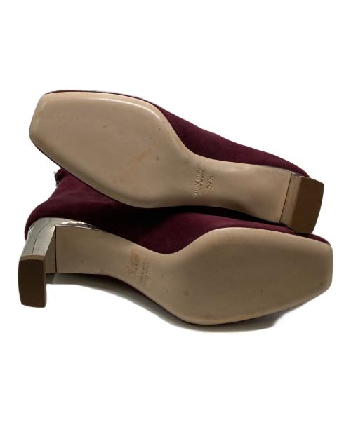 MIU MIU（ミュウミュウ）MIU MIU (ミュウミュウ) スウェードショートブーツ パープル サイズ:37 1/2の古着・服飾アイテム