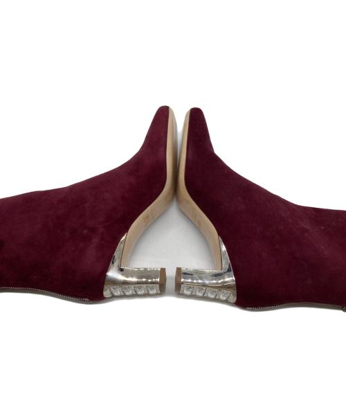 MIU MIU（ミュウミュウ）MIU MIU (ミュウミュウ) スウェードショートブーツ パープル サイズ:37 1/2の古着・服飾アイテム