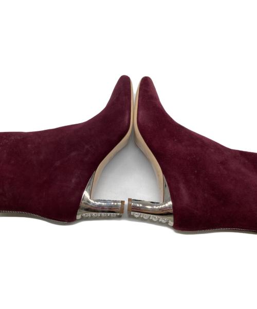 MIU MIU（ミュウミュウ）MIU MIU (ミュウミュウ) スウェードショートブーツ パープル サイズ:37 1/2の古着・服飾アイテム