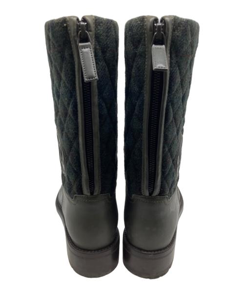 CHANEL（シャネル）CHANEL (シャネル) キルティングブーツ オリーブ サイズ:37の古着・服飾アイテム