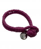 BOTTEGA VENETAボッテガベネタ）の古着「イントレチャートブレスレット」｜パープル