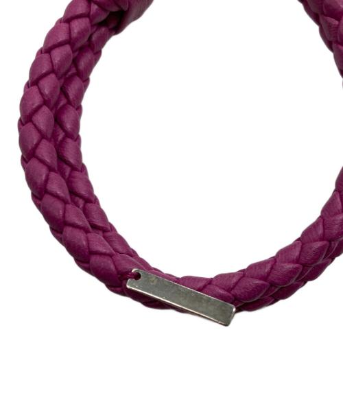 BOTTEGA VENETA（ボッテガベネタ）BOTTEGA VENETA (ボッテガベネタ) イントレチャートブレスレット パープルの古着・服飾アイテム
