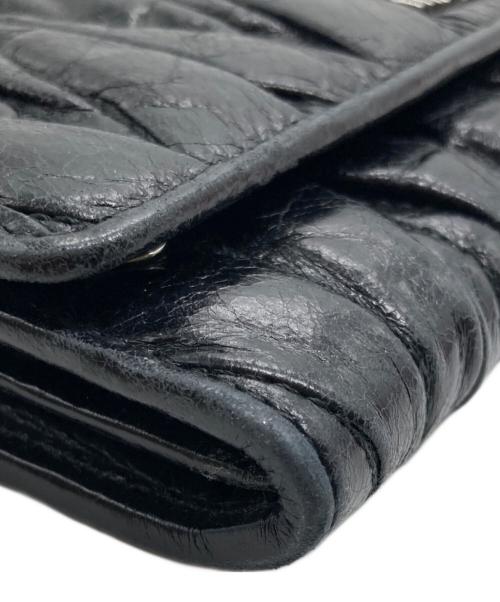 MIU MIU（ミュウミュウ）MIU MIU (ミュウミュウ) マテラッセロングウォレット ブラックの古着・服飾アイテム