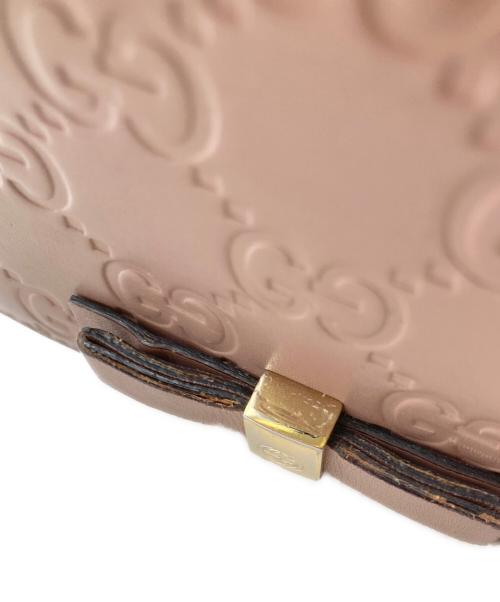 GUCCI（グッチ）GUCCI (グッチ) リボンパスケース ピンクの古着・服飾アイテム