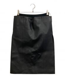 sacai（サカイ）の古着「FAUX LEATHER SKIRT」｜ブラック