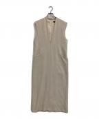 anuansアニュアンス）の古着「ストレートジャンスカ」｜ベージュ