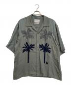 NOMA t.d.ノーマティーディー）の古着「刺繍半袖シャツ」｜グレー