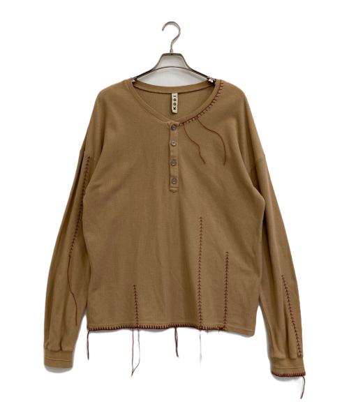 kooi（コーイ）kooi (コーイ) ヘンリーネックカットソー ベージュ サイズ:1の古着・服飾アイテム