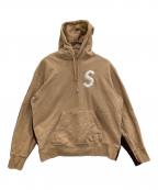 SUPREMEシュプリーム）の古着「S LOGO SPLIT HOODED SWEATSHIRT」｜ベージュ