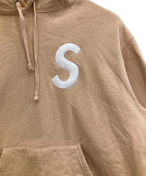 SUPREME（シュプリーム）Supreme (シュプリーム) S LOGO SPLIT HOODED SWEATSHIRT ベージュ サイズ:Mediumの古着・服飾アイテム