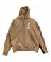 Supreme（シュプリーム）の古着「S LOGO SPLIT HOODED SWEATSHIRT」｜ベージュ